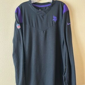 NFL Minnesota Vikings Nike Dri-Fit Long Sleeve Shirt, Size XL, Black